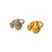 Unisex Real Gold Electroplated Titanium Steel Irregular Polished Open Ring_ipsvogv.com