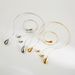 N12345 new creative niche design metal minimalist droplet shaped collar bracelet earring set_ipsvogv.com