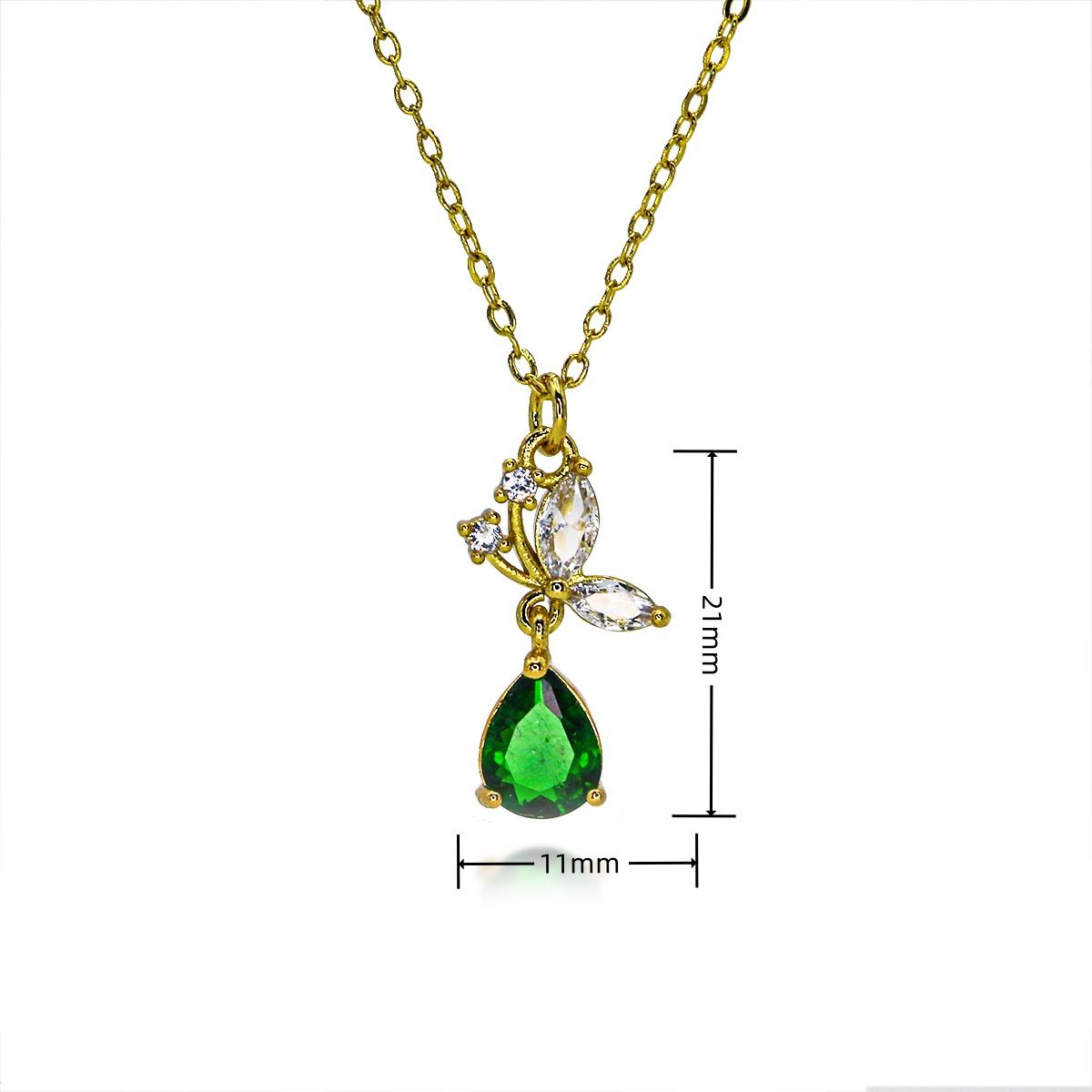 Butterfly Zircon Necklace For Girls Light Luxury Niche Design High End New Clavicle Chain Strong Chain Summer Gift_ipsvogv.com