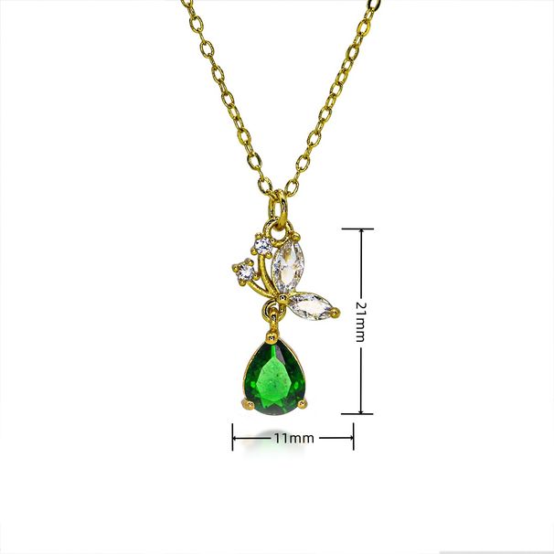 Butterfly Zircon Necklace For Girls Light Luxury Niche Design High End New Clavicle Chain Strong Chain Summer Gift_ipsvogv.com