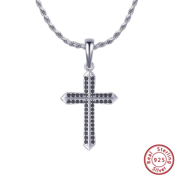 Zhuhai Shangda New Cross Zircon Stone Men's Trendy Personalized Hip Hop Necklace Jewelry_ipsvogv.com
