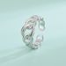 S Pure Silver Side Chain Men's And Women's Rings Luxury INS Adjustable Opening Ring_ipsvogv.com