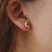 Simple Star And Moon Asymmetrical Earrings_ipsvogv.com