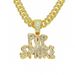 Hip Hop Exaggerated POP Letter Full Diamond Pendant Necklace Personalized Nightclub Men's Cuban Chain_ipsvogv.com