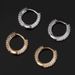 Hip Hop Bubble Zircon Round Earrings, High Grade Silver Needle For Men's Earrings_ipsvogv.com