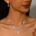 Women’s Jewelry Set Fashion Bridal Set Necklace Earrings Set Zircon Water Drop Wedding Jewelry Evening Dress Accessories_ipsvogv.com