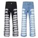 Men's Clothing Erosion and damage to the raw edge jeans men's niche design pants hiphop trendy brand slim flared pants_ipsvogv.com