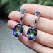 Noble Retro Crystal Earrings S925 Sterling Silver Inlaid With Colored Crystals 9 Carat Earrings For Women Popular_ipsvogv.com