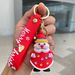 Christmas Keychain Christmas Tree Santa Claus Reindeer Snowman Soft Plastic Figurine Bag Pendant Small Gift_ipsvogv.com