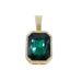 Unisex Jewelry Fashion Square Colored Gemstone Necklace Pendant Men Hip Hop Full Diamond Cuban Chain Necklace Men And Women_ipsvogv.com