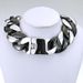 Heavy 316l Stainless Steel 32mm Solid Necklace Steel and Black Dual Colors Men's Jewelry_ipsvogv.com
