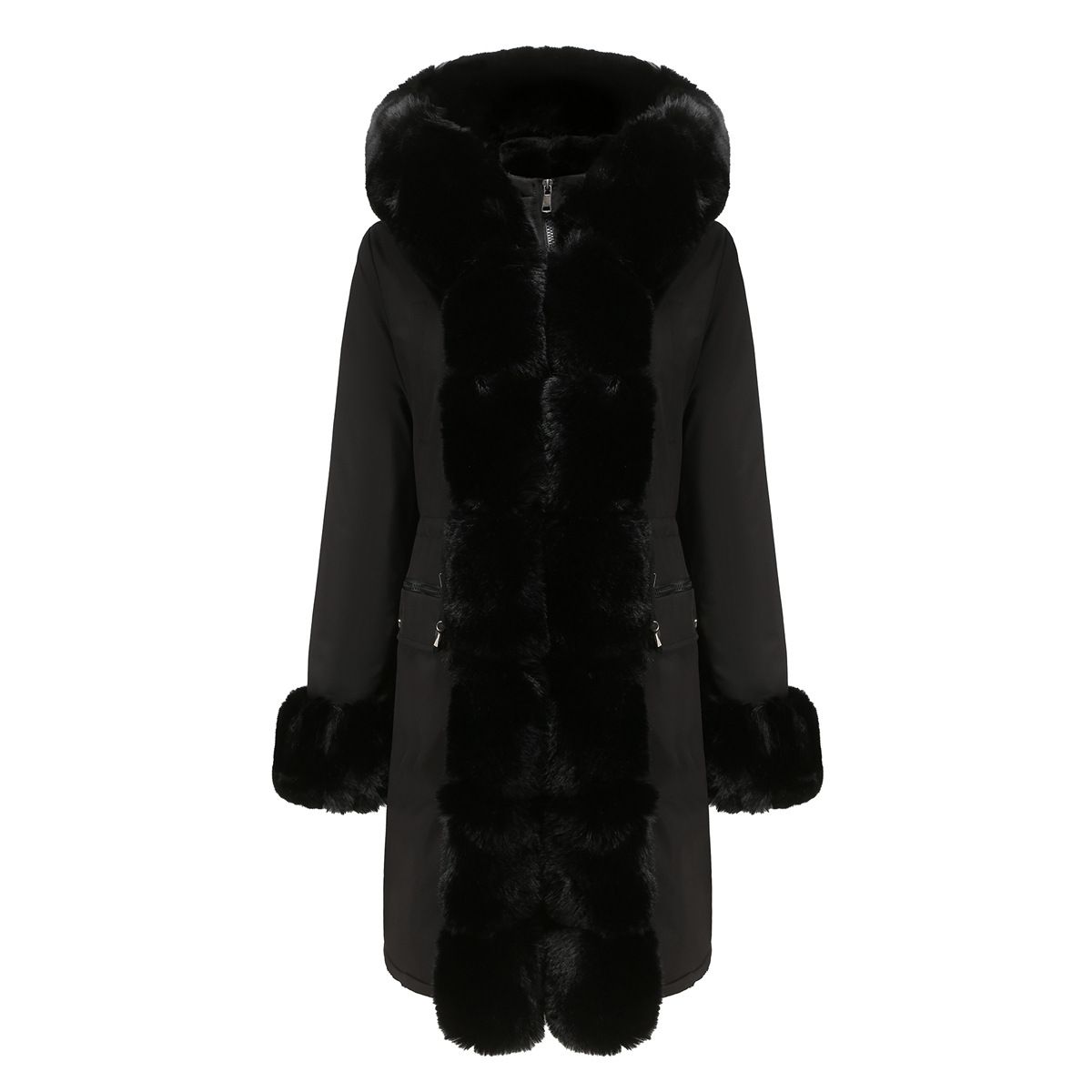 Women's Clothing Women's autumn and winter fleece cotton coat women's detachable fur collar warm party overcome_ipsvogv.com