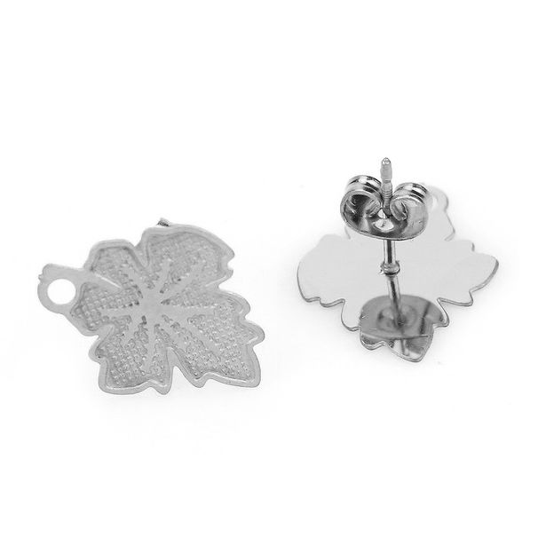 Stainless Steel DIY Maple Leaf Hooks, Vacuum Electroplated Handmade Jewelry Accessories, Earrings, And Ear Pin Materials_ipsvogv.com