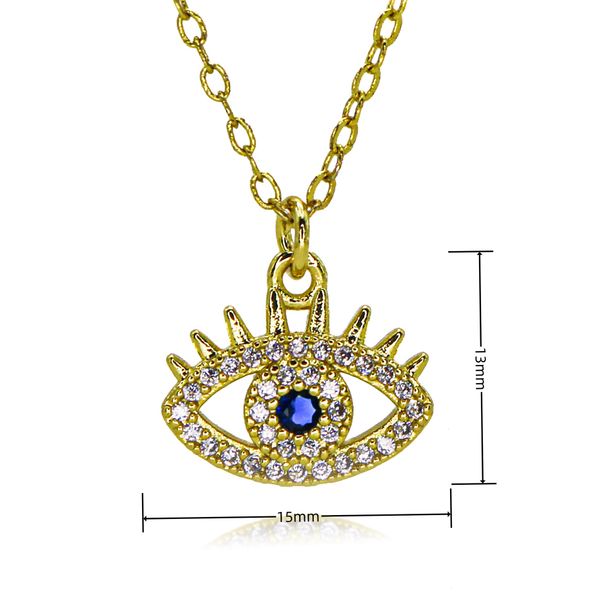 New Devil's Eye Oil Drop Necklace Micro Inlaid Pendant Neck Jewelry_ipsvogv.com