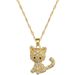 【 Titanium Steel 】 Cute Kitten, Light Luxury Temperament, Gorgeous Full Diamond Necklace, Women's Versatile Collarbone_ipsvogv.com