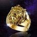 Domineering Lion Head Ring Jewelry Accessories Wholesale Jewelry Men Rings Halloween Rings for Men Cool Stuff Chunky Rings_ipsvogv.com