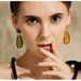 Women's Jewelry Original Emerald Green Earrings Gold And Emerald Double Layer Design Eye Catching And Versatile Online Store Purchase Selected Jewelry_ipsvogv.com