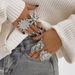 R0920 Autumn/Winter New Flower Sun Leaf Temperament Metal Women's Ring Light Luxury Style Exquisite Handpiece_ipsvogv.com