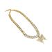 Men’s Jewelry Set Fashion 15mm Flat Wire Splicing Butterfly Alloy Men's Necklace High End Personality Hip Hop Style Cuban Chain_ipsvogv.com