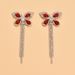 Unisex Light Luxury Claw Chain Full Diamond Butterfly Tassel Earrings Temperament Versatile Female Earrings_ipsvogv.com
