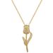 【 】 Rose Light Luxury Charm Gorgeous Full Diamond Necklace Women's Versatile Clavicle Titanium Steel Chain_ipsvogv.com