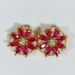 best Selling Sunflower Earrings Inlaid With Myanmar Pigeon Red Zircon Earrings Gold Diamond Earrings_ipsvogv.com