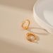 Niche design cross wrapped small circle plain hoop earrings plated with K real gold versatile earrings_ipsvogv.com