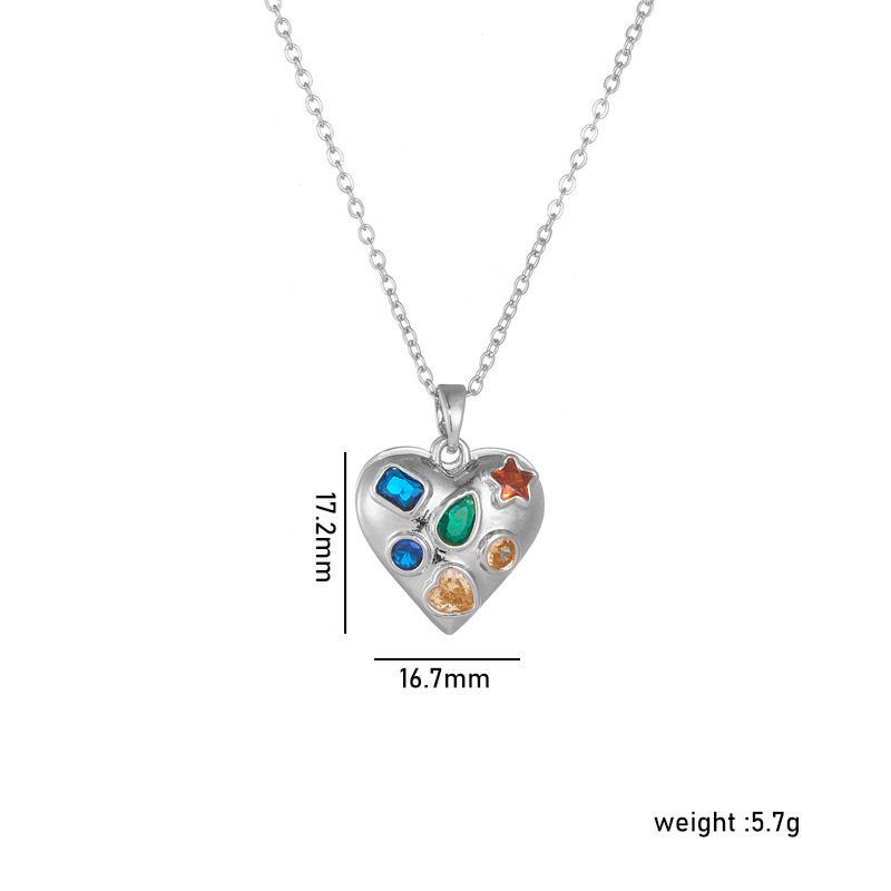 New Open Close Love Necklace With Female Minority Design, High Grade And Elegant Peach Heart Accessories_ipsvogv.com