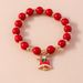 Beaded Santa Claus Christmas Tree Reindeer Fun Bracelet Jewelry Accessories_ipsvogv.com