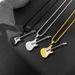 Men's Jewelry Personality Trend Hip Hop Stainless Steel Guitar Pendant Street Classic Trendy Men's Titanium Steel Necklace_ipsvogv.com