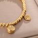 Titanium Steel Bracelet For Women, Ponds, Lotus Blessings, Joyful Words, Small Gold Beads That Do Not Fade, New Year's_ipsvogv.com