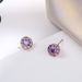 Titanium Steel Necklace Women's Korean Edition Ins Fashion Three Piece Set of Rotating Earrings Ring Super Sparkling Micro Set Zircon Clavicle Chain_ipsvogv.com
