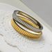 Women’s Jewelry Set Fashion 8mm Stainless Steel Gold Steel Leather Belt Watch Strap Bracelet Hot Selling High Polished Striped Watch Strap Bracelet_ipsvogv.com