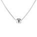S Pure Series Italian Brushed Sparkling Bead Necklace Silver White Collarbone Chain For Women 7256_ipsvogv.com