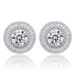 Popular Sterling Silver Round Full Zircon Hip Hop Personality Earrings Men And Women Trendy Earrings_ipsvogv.com