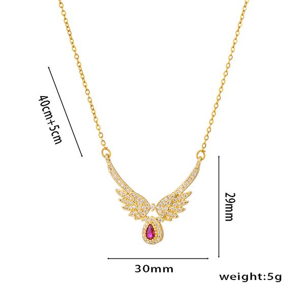 Necklace For Women, Light Luxury, Niche, Moonlight Stone, Angel Wings, Instagram, Trendy Internet Celebrity, Same Style_ipsvogv.com