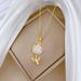 Titanium Steel 【 】 White Tulip Light Luxury Temperament Gorgeous Full Diamond Necklace Women's Versatile Collarbone 【 】_ipsvogv.com