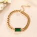 Hip Hop Niche Dign, Titanium Steel Bracelet, Women's Diamond Inlaid Emerald, Cool Style, Ins Handmade Trendy_ipsvogv.com