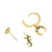 Ins Fashion Personality Earrings Set Inlaid With Zircon Crescent Gecko Niche Design Earrings Versatile Net Red Ear Bone Clip_ipsvogv.com
