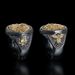 Men's Plated Two Tone Ring, Powerful And Creative Lion Head Shining Black Gold Divided Hand Jewelry_ipsvogv.com