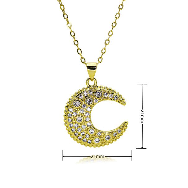 A Variety Of Moon Micro Inlaid Versatile Necklace Pendants Niche Temperament Fashion High End Clavicle Chain Jewelry_ipsvogv.com