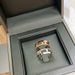Three diamond sliding ring with rose gold and diamond inlay, personalized hollow and dynamic for men and women_ipsvogv.com