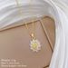 【 Titanium Steel 】 Round Portrait Diamonds, Light Luxury Temperament, Gorgeous Full Of Diamonds Necklace, Women's_ipsvogv.com