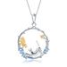 Designer Natural Gemstone National Style Pendant Natural Style Animal Design Silver Topaz Necklace Pendant_ipsvogv.com