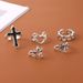New Personalized Love Five Pointed Star Chain Butterfly Hollow 5-piece Set Ring_ipsvogv.com