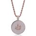 Men's Jewelry Zodiac Pendant Necklace With Cubic Zirconia Stones, Vintage Twist Chain, Elegant And Stylish Design Pendant Retro Twist Chain Necklace_ipsvogv.com
