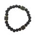 New Lava Block Volcano Stone Bracelet Men's Matte Black Glass Bead Bracelet_ipsvogv.com