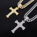 Unisex Cross Diamond Alloy Pendant Men's Cool Trendy Rap Hip Hop Style Cuban Chain_ipsvogv.com
