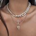 Pearl necklace jewelry autumn and winter clavicle chain cross pendant heavy multi layer choker female_ipsvogv.com