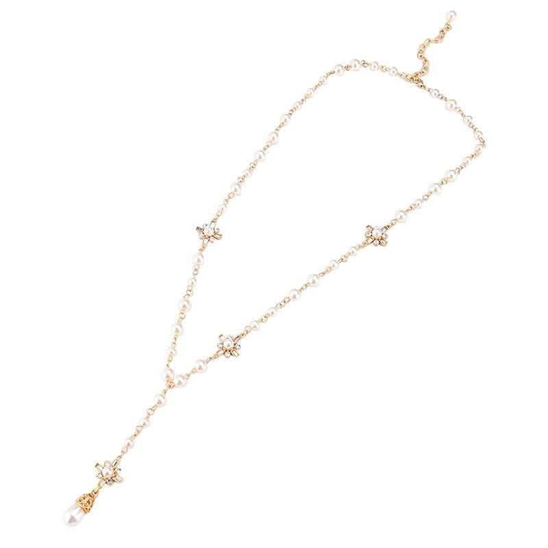 New necklace women long fashion small fragrant wind chain accessories Europe and the United States big pearl sweater pendant_ipsvogv.com